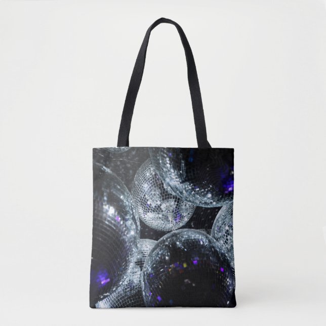 Disco Balls: Dark Party Atmosphere Tote Bag (Front)