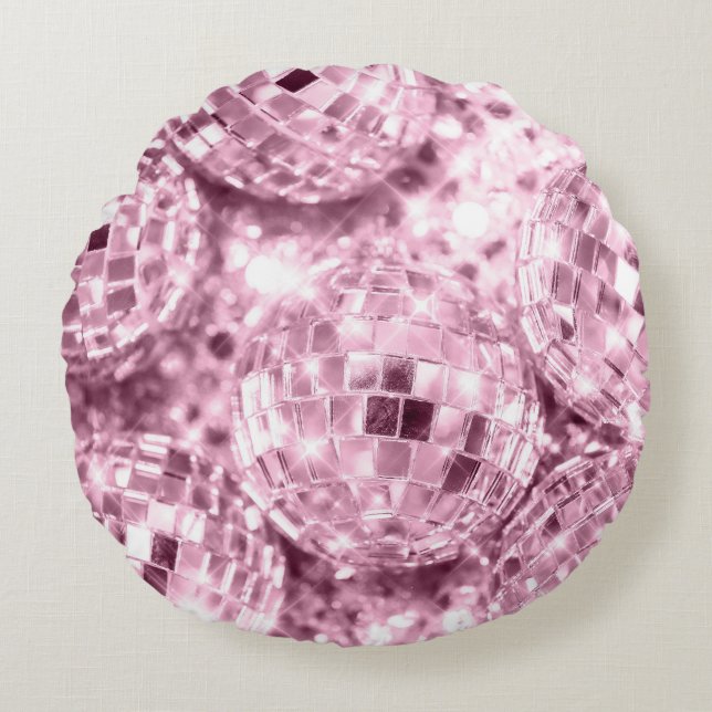 Disco Balls Glam #12 #retro #wall #art Round Cushion (Front)