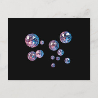 disco balls postcard