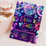 Disco Birthday Party Neon Glow Disco Dance Party Invitation<br><div class="desc">Disco Birthday Party Neon Glow Disco Dance Party Invitation
All designs are © PIXEL PERFECTION PARTY LTD</div>