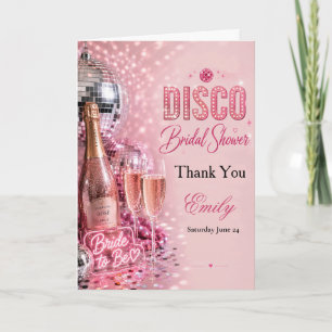 Disco Bridal Shower Thank You Card