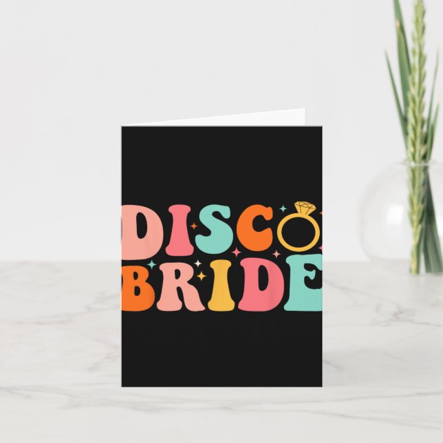 Disco Bride Future Mrs Groovy Retro Bachelorette P Card (Front)