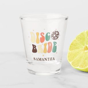 Disco Bride Name Custom Bachelorette Party Shot Glass