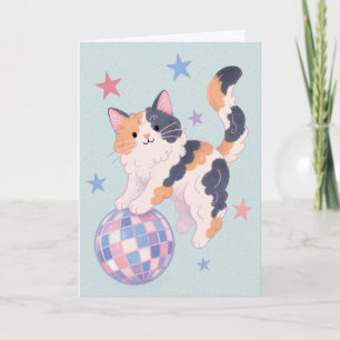 Disco Cat Greeting Card