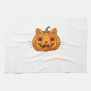 Disco Cat Jack o'Lantern Classic T-Shirt Tea Towel