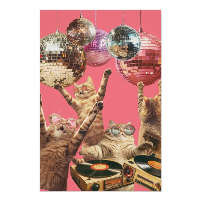 Disco Cat Poster (Front)