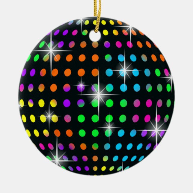 Disco Ceramic Tree Decoration (Front)