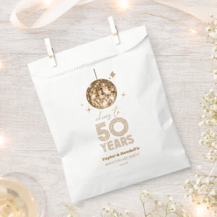Disco Cheers 50 Years Wedding Anniversary Party Favour Bag