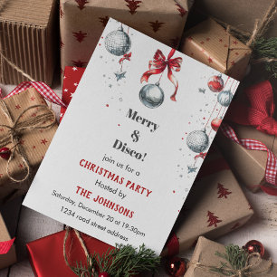 Disco Christmas Party Invitation