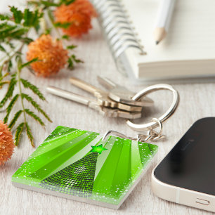 Disco Christmas Tree Key Ring