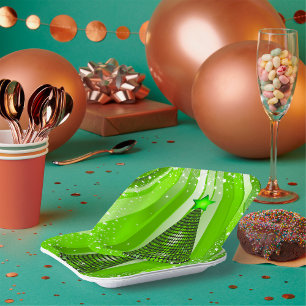 Disco Christmas Tree Paper Plate