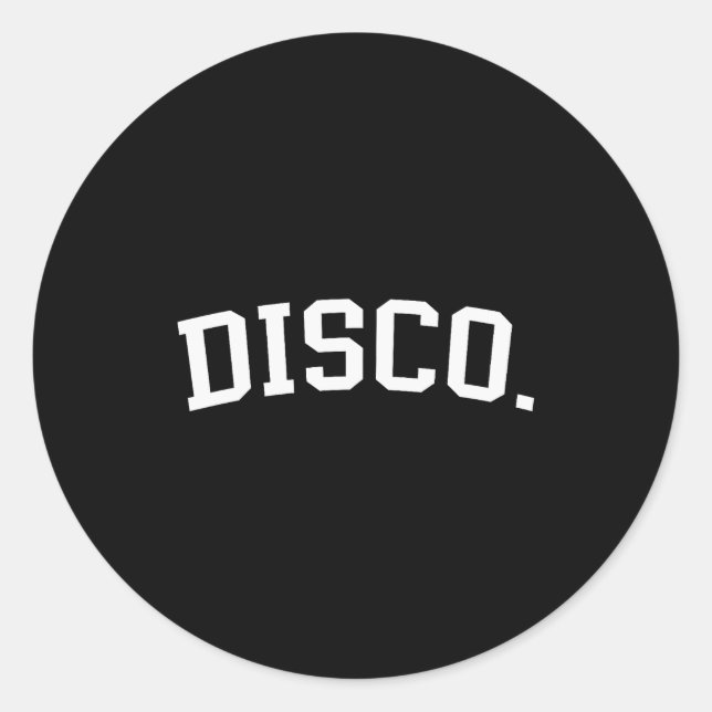 Disco  classic round sticker (Front)