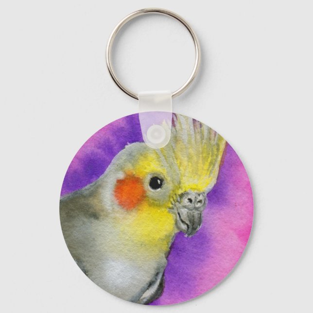 Disco Cockatiel Key Ring (Front)