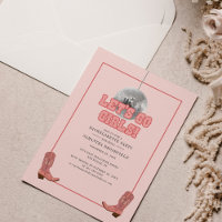 Disco Cowgirl Bachelorette Party Invitation