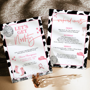 Disco Cowgirl Bachelorette Party, Let's Get Nashty Invitation