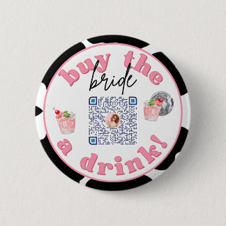 Disco Cowgirl Bachelorette Party Venmo QR Code Pin
