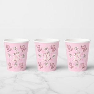 Disco Cowgirl Boot and Cactus Coffee Paper Cups
