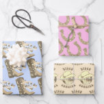 Disco Cowgirl Boot Horseshoe Pink Blue Beige Gold Wrapping Paper Sheet<br><div class="desc">Cute cowgirl boot,  disco ball,  horseshoe,  cowgirl hat,  groovy typography "disco cowgirl",  "let's go girls" western and country aesthetic,  for a bachelorette or birthday party decor,  crafts,  gift wrap... </div>