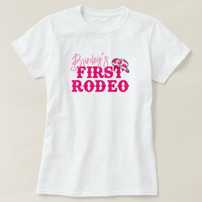 Disco Cowgirl First Rodeo T-Shirt (Design Front)