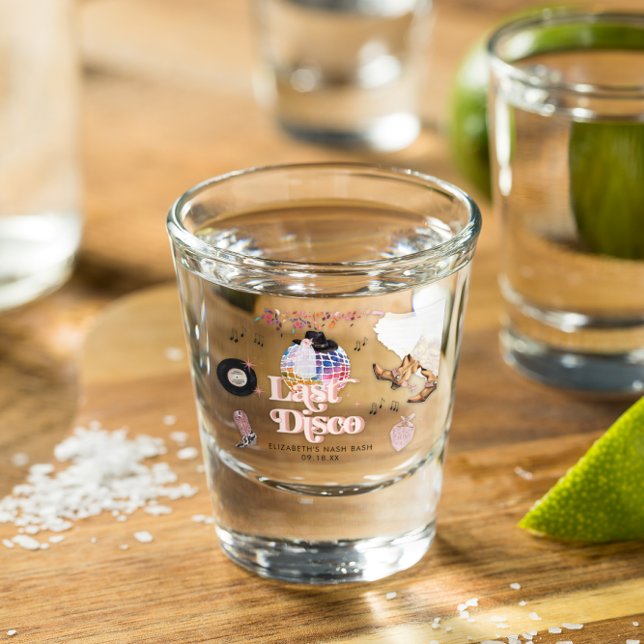 Disco Cowgirl Nashville Pink Rodeo | Bachelorette  Shot Glass (Creator Uploaded)