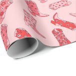 Disco Cowgirl Retro Pink & Red Wrapping Paper Roll<br><div class="desc">Disco Cowgirl Retro Pink & Red Wrapping Paper Roll</div>