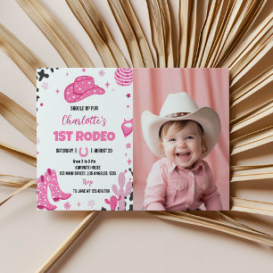 Disco Cowgirl Rodeo Western Birthday Invitation