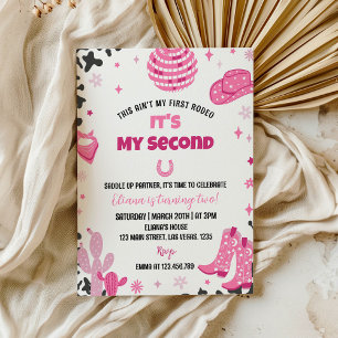Disco Cowgirl Rodeo Western Birthday Invitation
