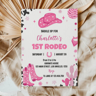 Disco Cowgirl Rodeo Western Birthday Invitation