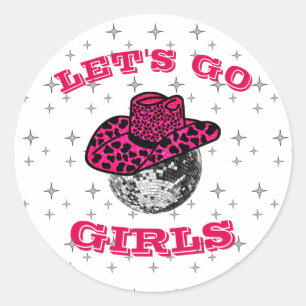 Disco Cowgirl  Sticker with stars pattern