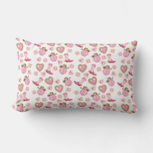 Disco Cowgirl Valentine Lumbar Pillow