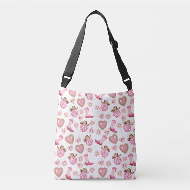 Disco Cowgirl Valentine Tote Bag (Front)