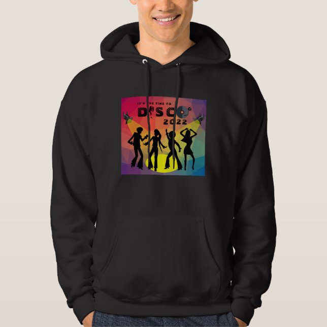 Disco dance floor retro multicolor celebration hoodie (Front)
