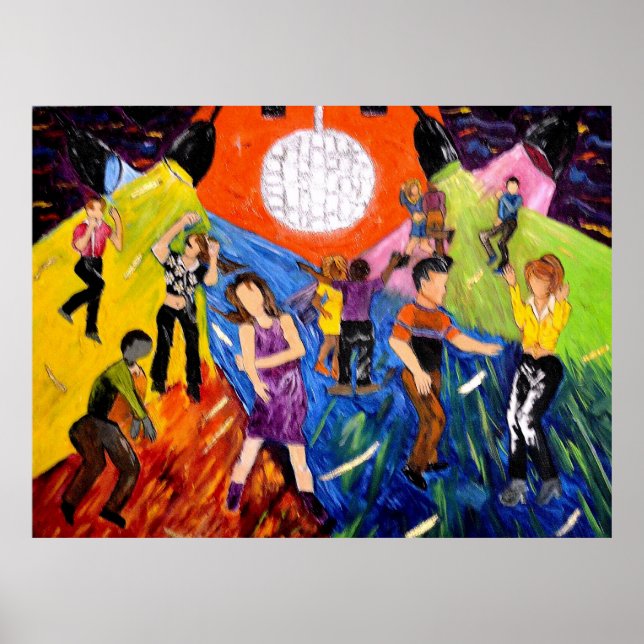 Disco Dance/ Mixed Media Acyrlic Print (Front)