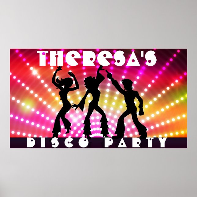 Disco Dance Party Wall Poster (Front)