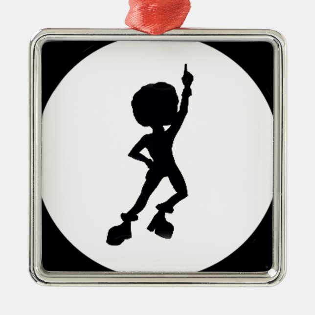 Disco dancer metal tree decoration (Front)