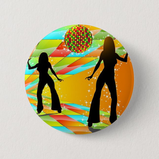 Disco Dancing 6 Cm Round Badge (Front)