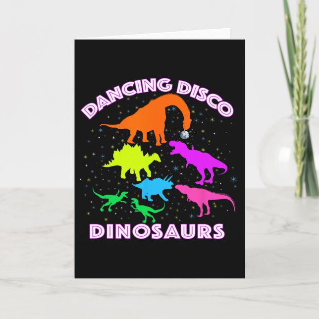 Disco Dancing Dinosaurs Prove Awesome Teacher Pres Card (Front)