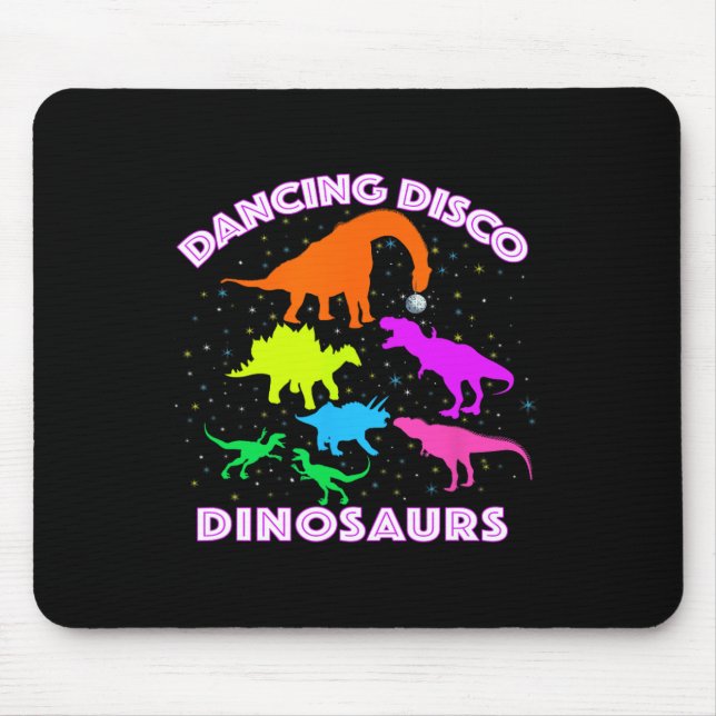 Disco Dancing Dinosaurs Prove Awesome Teacher Pres Mouse Pad (Front)