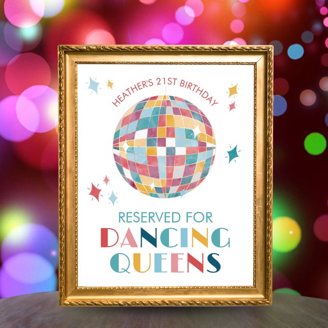 Disco Dancing Queens Party Sign (Creator Uploaded)