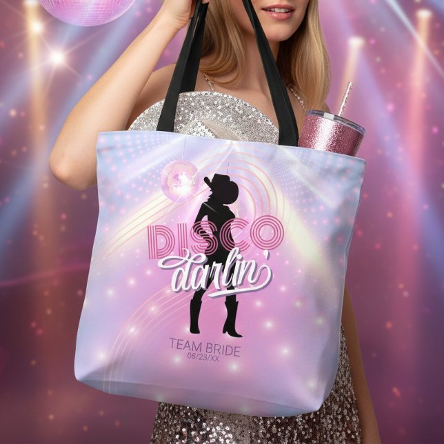 Disco Darlin' Bachelorette Team Bride v2 ID928  Tote Bag (Creator Uploaded)