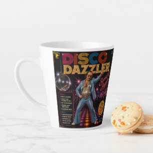 Disco Dazzler Album Latte Mug