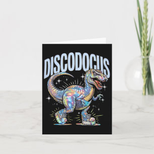 Disco Dinosaur Diplodocus 70s Dino Dancing Funny D Card
