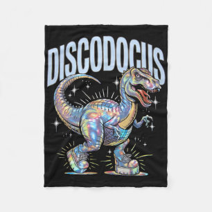 Disco Dinosaur Diplodocus 70s Dino Dancing Funny D Fleece Blanket