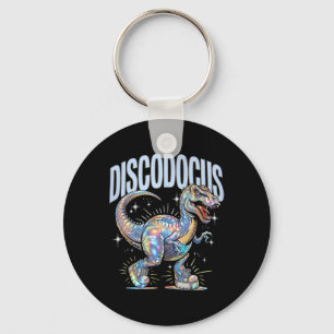 Disco Dinosaur Diplodocus 70s Dino Dancing Funny D Key Ring