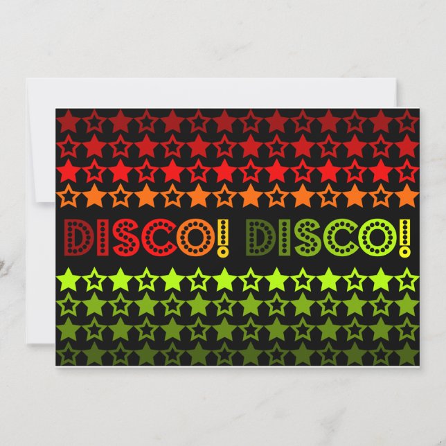Disco! Disco! Invitation/Announcement Invitation (Front)
