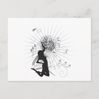 disco diva vector postcard