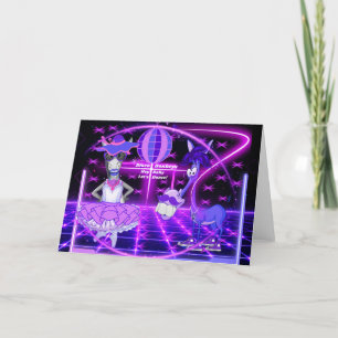 Disco Donkeys Lets Dance Greeting Card