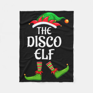 Disco Elf Matching Family Group Christmas Party Fleece Blanket