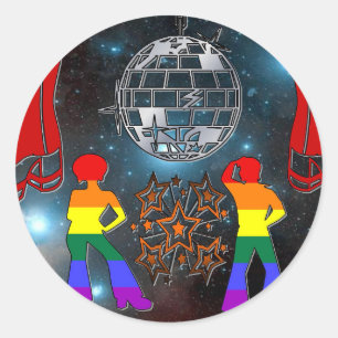 Disco Fever Classic Round Sticker