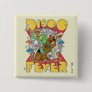 Disco Fever with Scooby and Shaggy 15 Cm Square Badge
